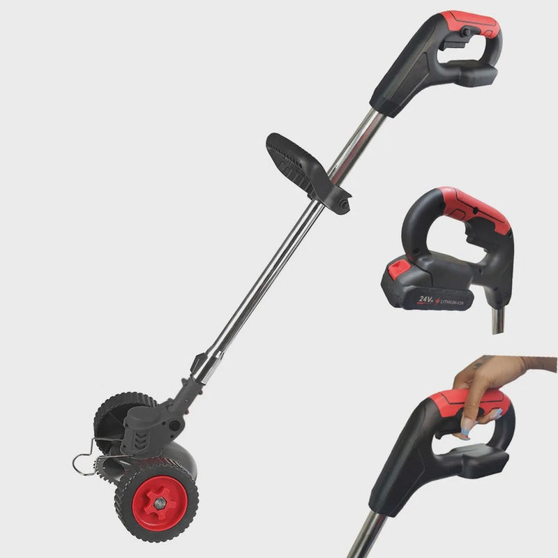 Aparador Cortador de Grama Gramado Planta Sem Fio Portatil Erva Jardim Quintal Daninha Galho Cabo Ajustavel Limpeza Domestico Resistente Seguro Potente